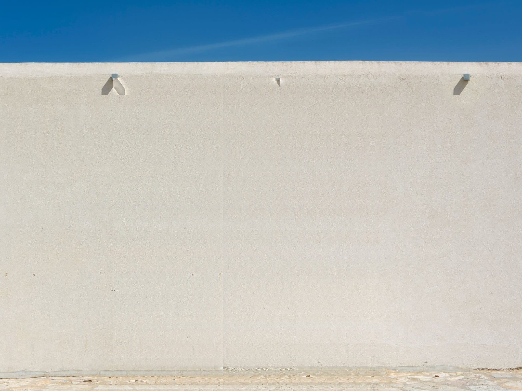 Remove object from photo: power lines erased from a landscape — after